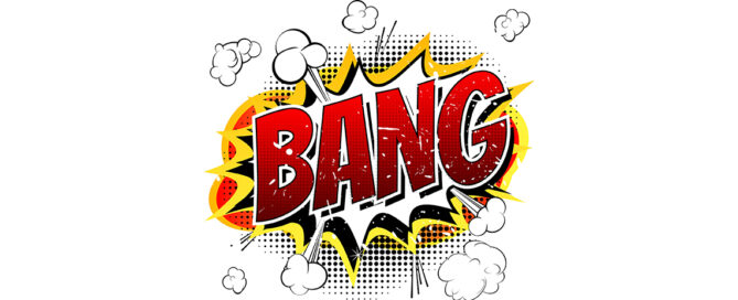 BANG! in Comicschrift (Lautmalerei)